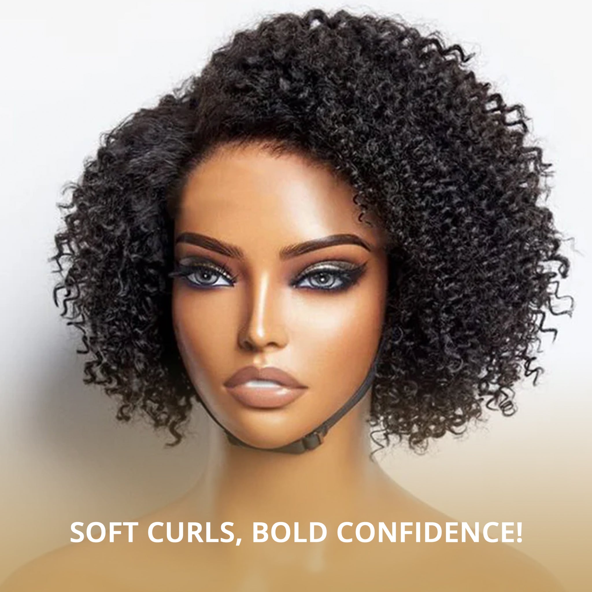 Afro Kinky Curly Bob – Natural Black, Bold Texture