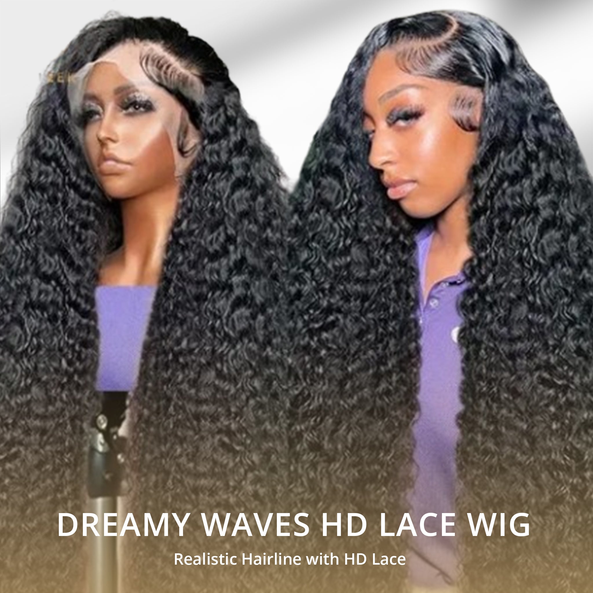 Loose Water Wave Wig – HD Lace Frontal, 100% Human Hair